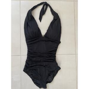 Victoria's Secret Swim Halter One Piece Swimsuit Ruched Swimwear